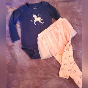 EUC Carter's Onesie Tutu Set 24m